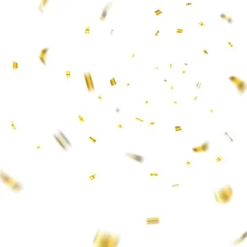 Gold confetti explosion isolated background Stock Illustration