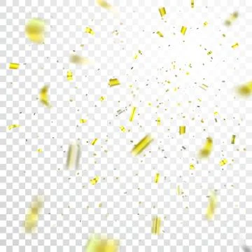 Gold confetti explosion isolated background Stock Illustration