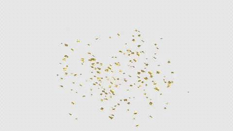 Gold Confetti Explosions on Alpha Matte Channel 스톡 동영상 278839044
