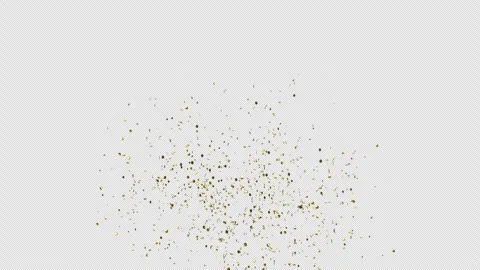 Gold Confetti Explosions on Alpha Matte Channel Stock Footage 278839131