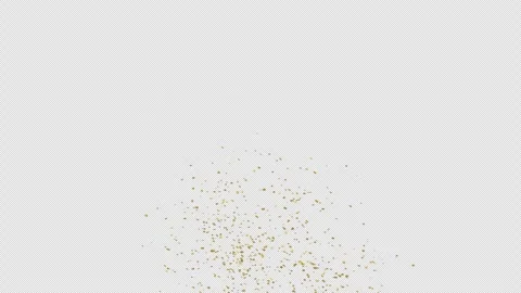 Gold Confetti Explosions on Alpha Matte Channel Stock Footage 278839242