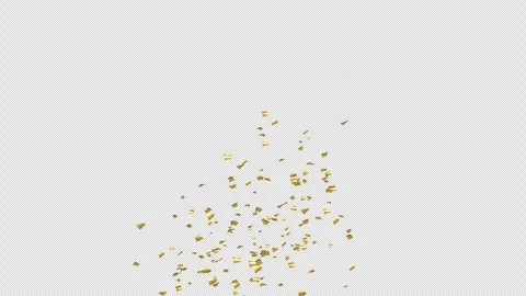 Gold Confetti Explosions on Alpha Matte Channel 스톡 동영상 278839333