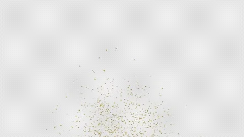 Gold Confetti Explosions on Alpha Matte Channel Stock Footage 278839447