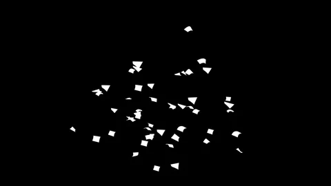 Gold Confetti Explosions Pack on a Black, Green Screen with Luma Matte Channel. Stock Footage 278840007