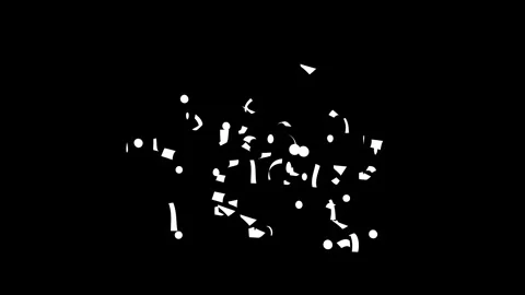 Gold Confetti Explosions Pack on a Black, Green Screen with Luma Matte Channel. Stock Footage 278840040