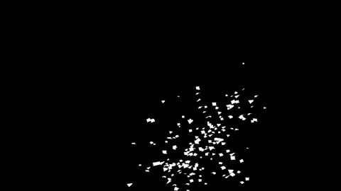 Gold Confetti Explosions Pack on a Black, Green Screen with Luma Matte Channel. Stock Footage 278840131