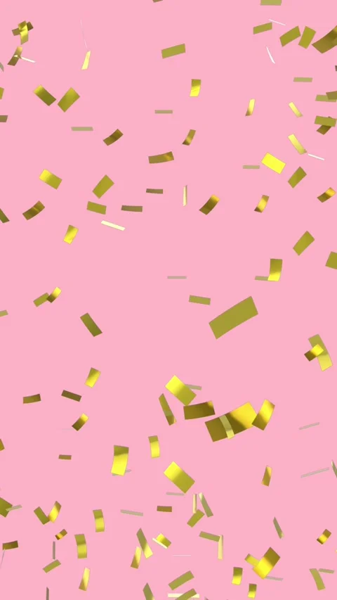 Gold confetti falling Stock Footage 324610599