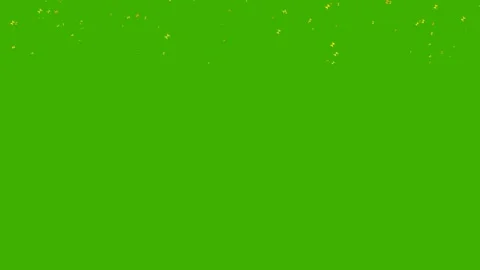 Gold confetti falling on green screen for celebration video overlay 4K Vídeos de archivo 336482084