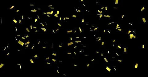 Gold confetti falling Illustrazione stock