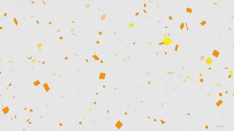 Gold Confetti Pack on Transparent Background Stock Footage 292833526