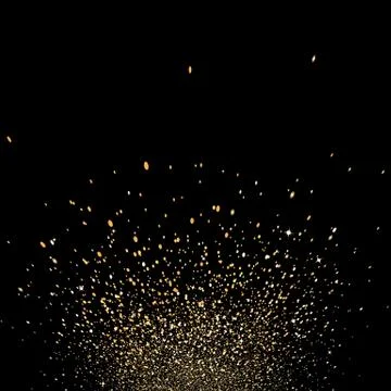 Gold confetti scatter splash explosion celebration holiday abstract background Illustrazione stock