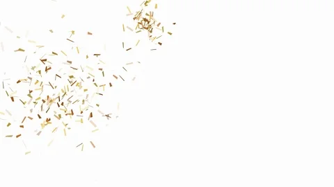 Gold confetti - seamless looping, alpha and 4K Video stock 94012940