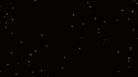 Gold Confetti Wave Sinusoidal Fall Loop Background Stock Footage 342608093