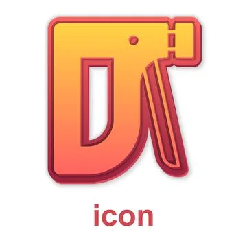 Gold Construction stapler icon isolated on white background. Working tool. .. Ilustración de archivo
