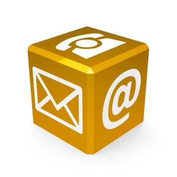 Gold contact button Stock Illustration