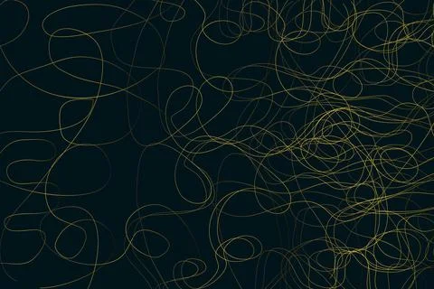 Gold contours ellipses abstract Stock Illustration