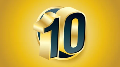 Gold Countdown Stock Footage 37610211