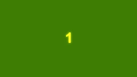 Gold Countdown Timer Animation on Green Screen Background Stock Footage 334023548