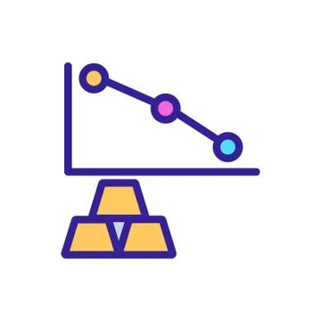Gold course icon vector. Isolated contour symbol illustration Stock Illustration