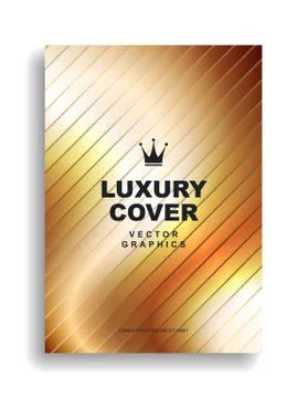 Gold cover design. Premium quality. Crown. Stock Illustration