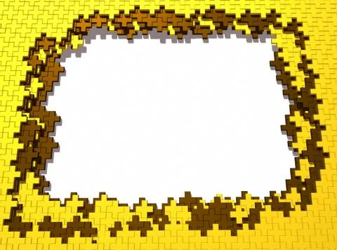 Gold cross frame Stock Illustration