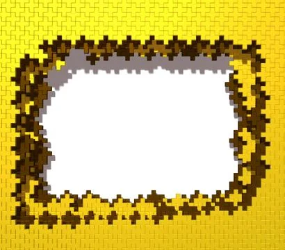 Gold cross frame Stock Illustration