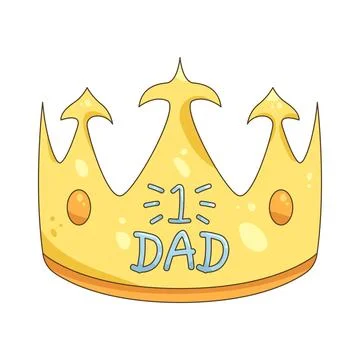 Gold crown for dad Stock Illustration