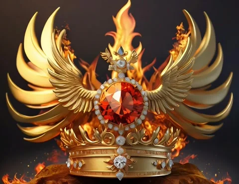 Gold crown with fire Stock-Footage 278598628