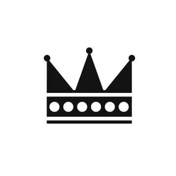 Gold crown flat icon Stock Illustration