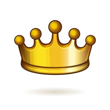 Gold Crown Icon Stock Illustration