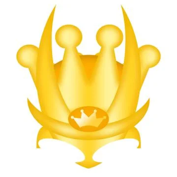 Gold crown Illustrazione stock