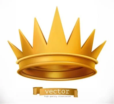 Gold crown. King. vector icon Stock Illustration