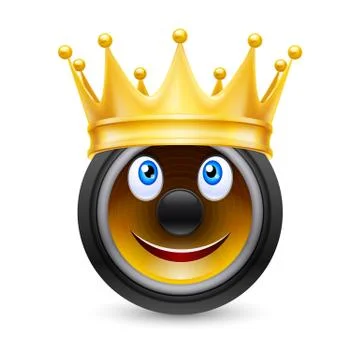 Gold crown on a musical dynamics Stock Illustration