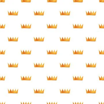 Gold crown pattern repeat representing royalty power Stockillustratie