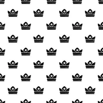 Gold crown pattern vector seamless 스톡 일러스트
