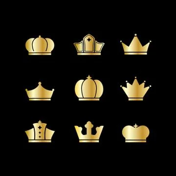 Gold crowns Stock Illustration