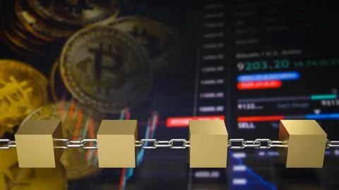 The gold cube on business background 3d rendering. 스톡 일러스트