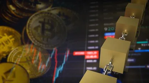 The gold cube on business background 3d rendering. 스톡 일러스트