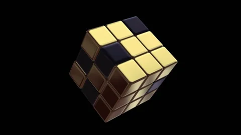 Gold cube Stock Footage 162685548