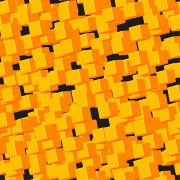 Gold Cubes Seamless Pattern on Black Illustrazione stock
