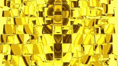 Gold Cubes Squares background, seamless looping 스톡 동영상 48050230