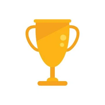 Gold cup exam icon flat vector. Book final 스톡 일러스트