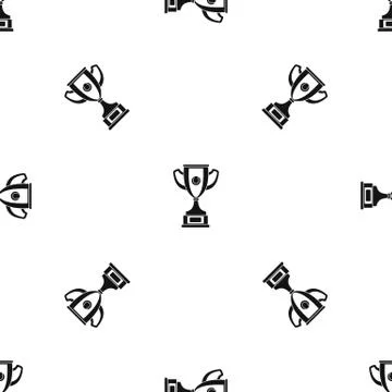 Gold cup pattern seamless black 스톡 일러스트