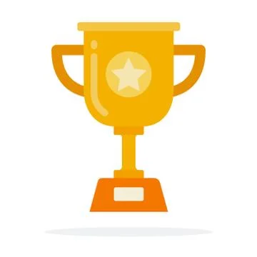 Gold cup vector flat isolated Stock Illustration