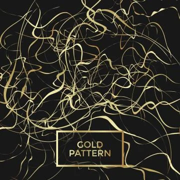Gold curly pattern Stock Illustration