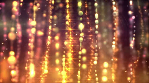 Gold curtains loop Stock Footage