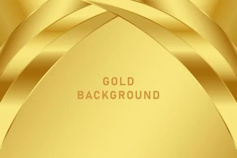 Gold curved lines presentation background Ilustración de archivo
