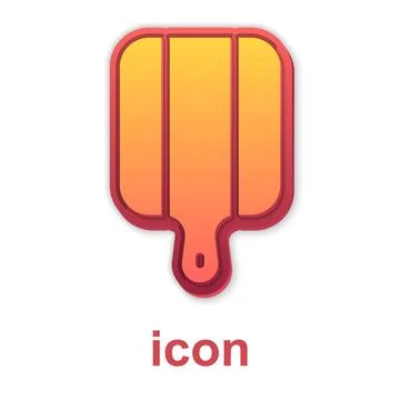 Gold Cutting board icon isolated on white background. Chopping Board symbol.. Stock Illustration