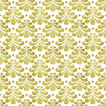 Gold Damascus pattern Stock Illustration
