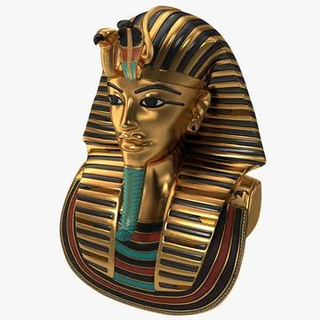 Gold Death Mask Of Tutankhamun 3D Model
